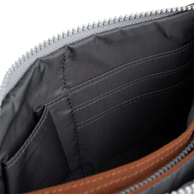 ROKA London Carnaby Crossbody XL Recycled Canvas Bag - Bran | Yarn Worx