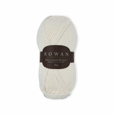 Rowan Yarns - Baby Cashsoft Worsted - 50g shown in colourway 010 Snowflake | Yarn Worx