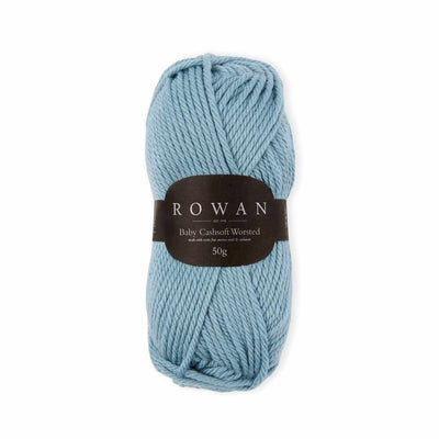 Rowan Yarns - Baby Cashsoft Worsted - 50g shown in colourway 012 Light Blue | Yarn Worx
