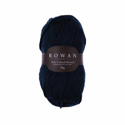 Rowan Yarns - Baby Cashsoft Worsted - 50g shown in colourway 013 Navy | Yarn Worx