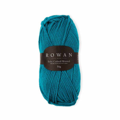 Rowan Yarns - Baby Cashsoft Worsted - 50g shown in colourway 014 Turquoise | Yarn Worx