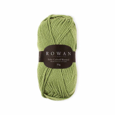 Rowan Yarns - Baby Cashsoft Worsted - 50g shown in colourway 016 Olive | Yarn Worx