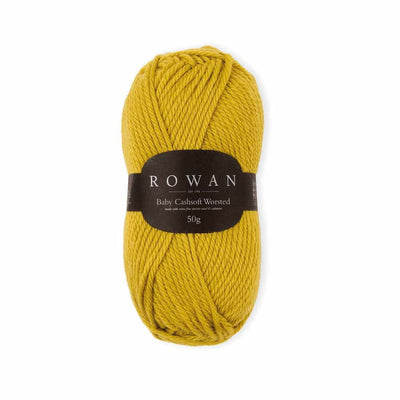 Rowan Yarns - Baby Cashsoft Worsted - 50g shown in colourway 017 Mustard | Yarn Worx