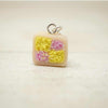 Handmade Polymer Clay Stitch Marker / Progress Keeper - Battenburg Cake | Yarn Worx