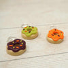 Handmade Polymer Clay Stitch Marker / Progress Keeper - Orange Ghoulish Doughnut | Yarn Worx