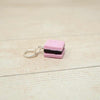 Handmade Polymer Clay Stitch Marker / Progress Keeper - Pink Liquorice Allsort | Yarn Worx