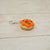Handmade Polymer Clay Stitch Marker / Progress Keeper - Orange Ghoulish Doughnut | Yarn Worx