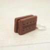 Handmade Polymer Clay Stitch Marker / Progress Keeper - Bourbon Biscuit | Yarn Worx