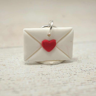 Handmade Polymer Clay Stitch Marker / Progress Keeper - Love Letter | Yarn Worx
