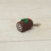 Handmade Polymer Clay Stitch Marker / Progress Keeper - Yule Log | Yarn Worx