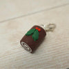Handmade Polymer Clay Stitch Marker / Progress Keeper - Yule Log | Yarn Worx