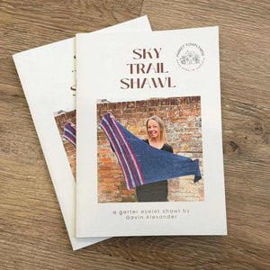 Sky Trail Shawl Knitting Pattern by Gavin Alexander - Printed Booklet | Yarn Worx