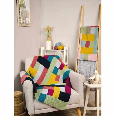 Rowan - Every Baby Blanket Pattern Book showing the Splash blanket | Yarn Worx