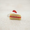 Handmade Polymer Clay Stitch Marker / Progress Keeper - Strawberry Sponge Cake | Yarn Worx