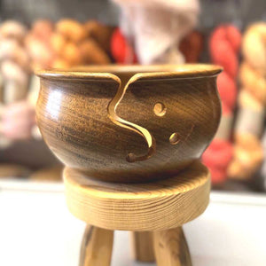 Sweet Chestnut Yarn Bowl - Hand Turned | Yarn Worx