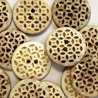 22mm Coconut Shell Buttons | Yarn Worx