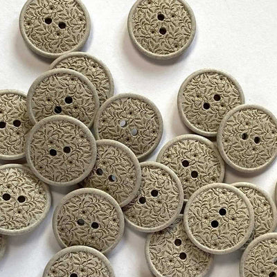 18mm Recycled Hemp Floral Buttons | Yarn Worx