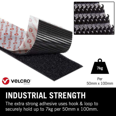 VELCRO® Brand  50mm Heavy Duty Stick on Fabric Tape - Yarn Worx