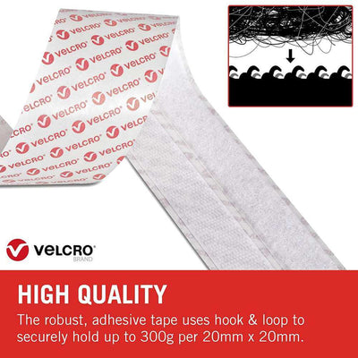 VELCRO® Brand - 20mm Stick on Fabric Tape - Sold by the half metre - Various Colours | Yarn Worx
