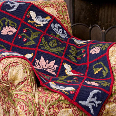 West Yorkshire Spinners - Morris DK - Strawberry Thief Knitted Blanket Kit | Yarn Worx