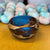 Wood & Blue Resin Yarn Bowl - Hand Turned | Yarn Worx