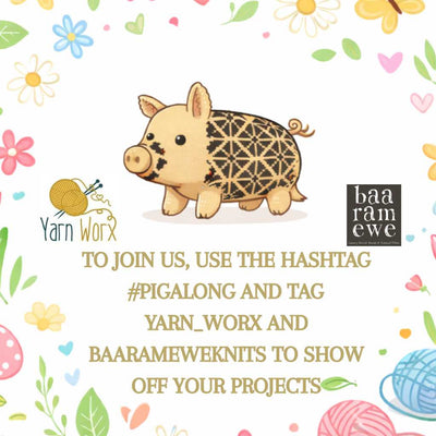 Plum Pudding Knitted Pig Kit (in Association with Baa Ram Ewe) | Yarn Worx