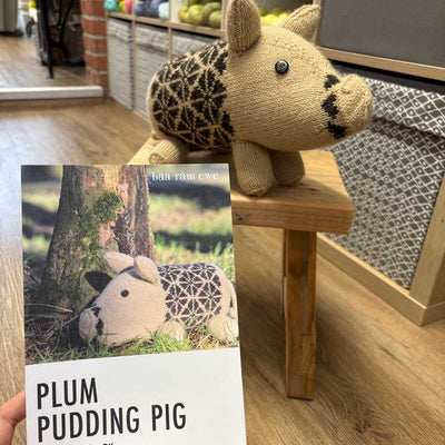 Plum Pudding Knitted Pig Kit (in Association with Baa Ram Ewe) | Yarn Worx