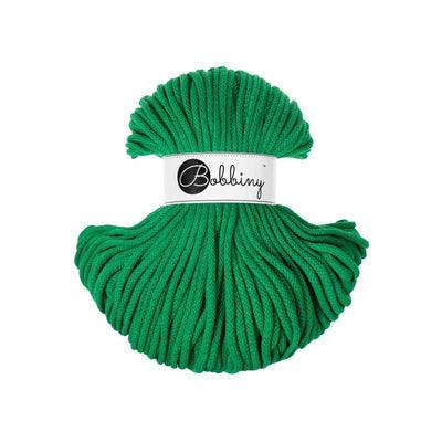 Bobbiny Braided Cotton Cord - Premium 5mm - Jade Green | Yarn Worx
