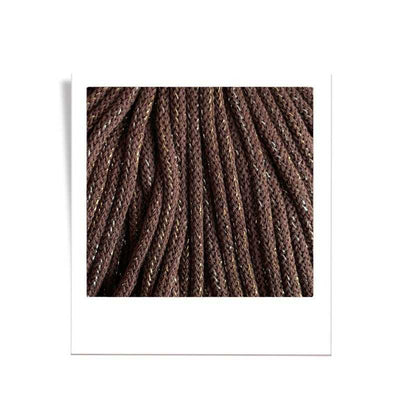Bobbiny Braided Cotton Cord - Premium 5mm - Shiny Chocolate Brown | Yarn Worx
