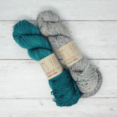 Breathe & Hope Kit - Casapinka’s LYS Day Project - Emma's Yarn Super Silky WITH FREE PATTERN Tealicious & After Party | Yarn Worx