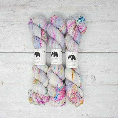 Black Elephant Merino Sock Yarn - Wild Flower | Yarn Worx