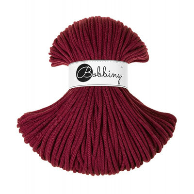 Bobbiny 5mm braided cord - Wine Red | Yarn Worx