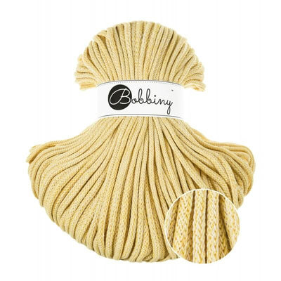 Bobbiny Braided Cotton Cord - Premium 5mm - Banana Shake | Yarn Worx