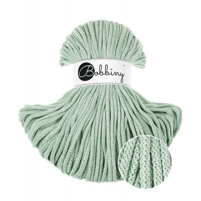 Bobbiny Braided Cotton Cord - Premium 5mm - Mint Shake | Yarn Worx