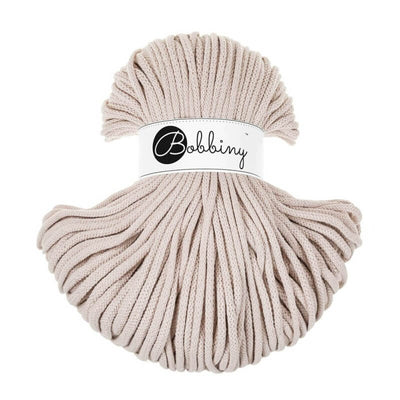 Bobbiny Braided Cotton Cord - Premium 5mm - Nude | Yarn Worx
