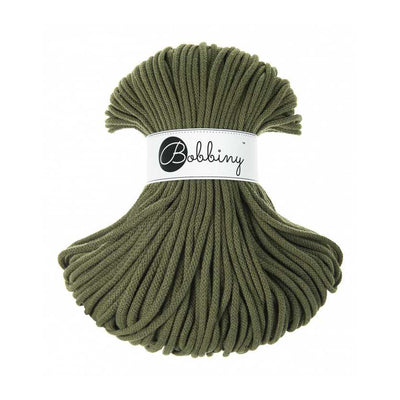 Bobbiny Braided Cotton Cord - Premium 5mm - Avocado | Yarn Worx