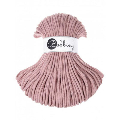 Bobbiny Braided Cotton Cord - Premium 5mm - Blush | Yarn Worx