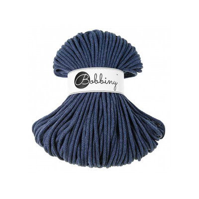 Bobbiny Braided Cotton Cord - Premium 5mm - Jeans | Yarn Worx