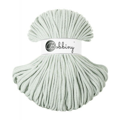 Bobbiny Braided Cotton Cord - Premium 5mm - Milky Green | Yarn Worx