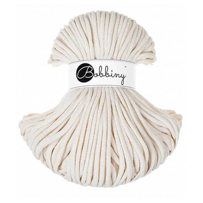 Bobbiny Braided Cotton Cord - Premium 5mm - Natural | Yarn Worx
