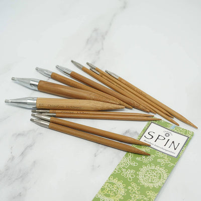 ChiaoGoo - SPIN Bamboo Interchangeable Needle Tips - 4 inch / 10cm | Yarn Worx