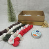 Christmas Knit or Crochet Gift 4 (5 x 20g & Love and Leche Lotion Bar) with Christmas Sprinkles, Stiletto, Kale, Whisper and Driftwood Practically Perfect Smalls Emma's Yarn