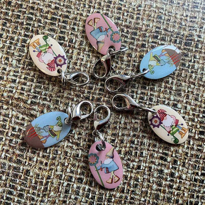 Emma Ball - 6 x Crafting Gnomes Crochet Stitch Markers | Yarn Worx