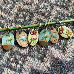 Emma Ball - 6 x Crafting Gnomes Knitting Stitch Markers | Yarn Worx