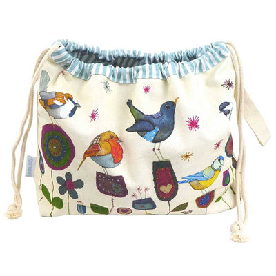 Emma Ball - Stitched Birdies Drawstring Bag | Yarn Worx