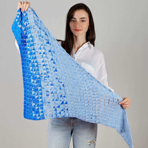 Dalga Shawl Kit by Nina Holubcova - Urth 16 Fingering Weight Yarn | Yarn Worx