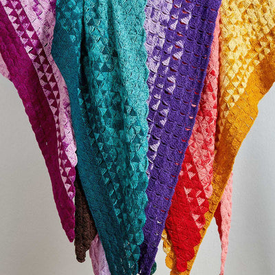 Dalga Shawl Kit by Nina Holubcova - Urth 16 Fingering Weight Yarn | Yarn Worx