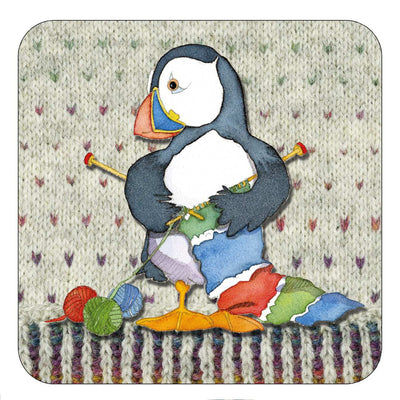 Emma Ball - Knitting Woolly Puffin Single Coaster | Yarn Worx