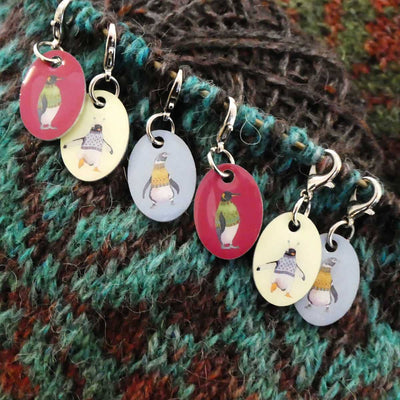 Emma Ball - 6 x Penguins in Pullovers Crochet Stitch Markers | Yarn Worx