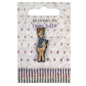 Emma Ball - Blue Scarf Alpaca Enamel Pin | Yarn Worx